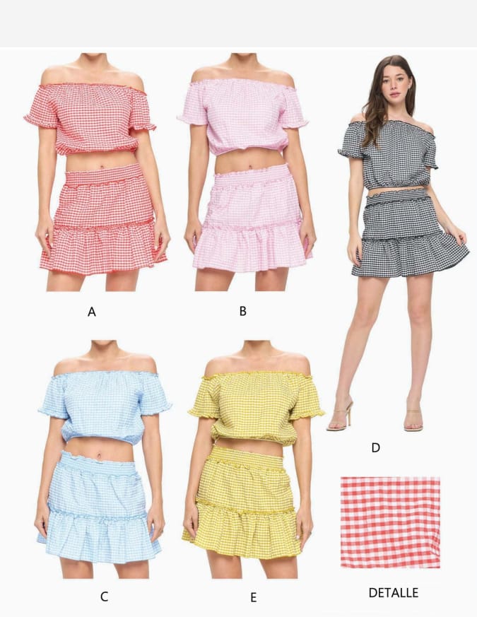 SET TOP Y FALDA