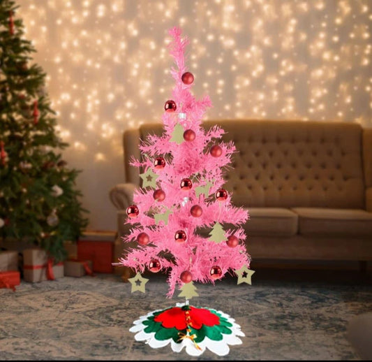 ARBOL DE NAVIDAD ROSA Y AZUL 60 CM