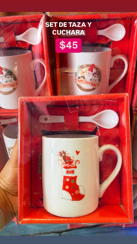 SET DE TAZA Y CUCHARA