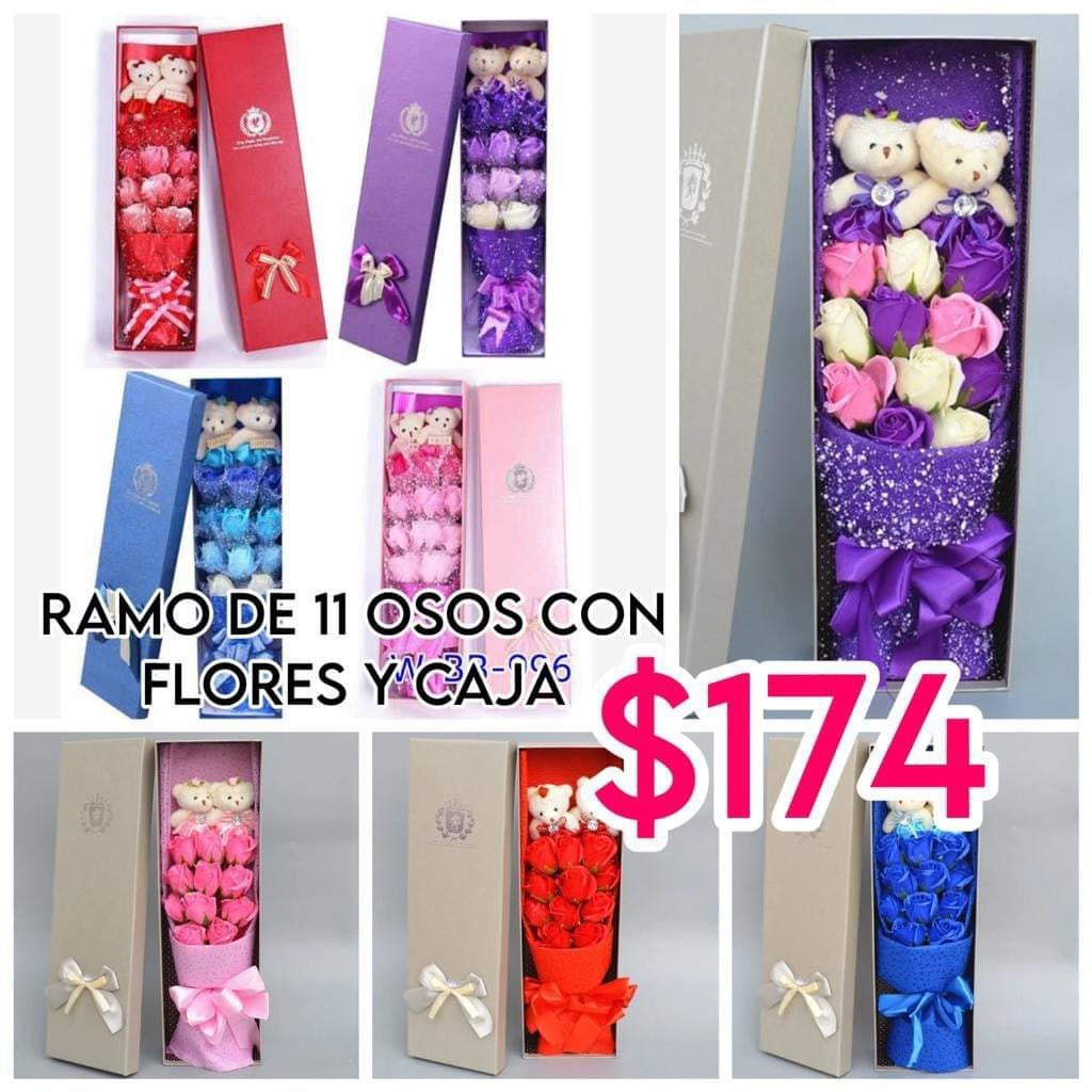 RAMO DE OSOS CON 11 FLORES