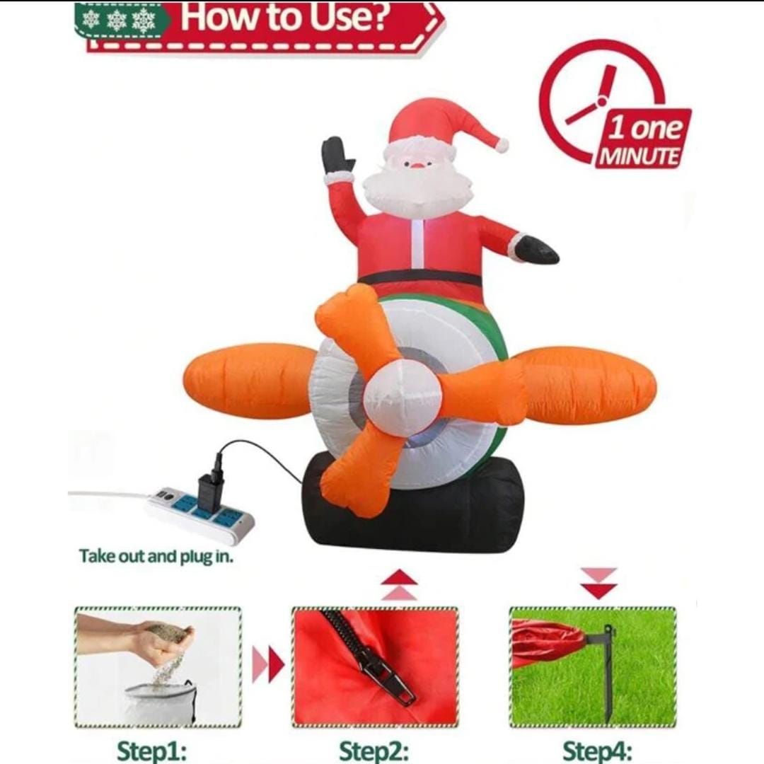 INFLABLE AVION SANTA D20999