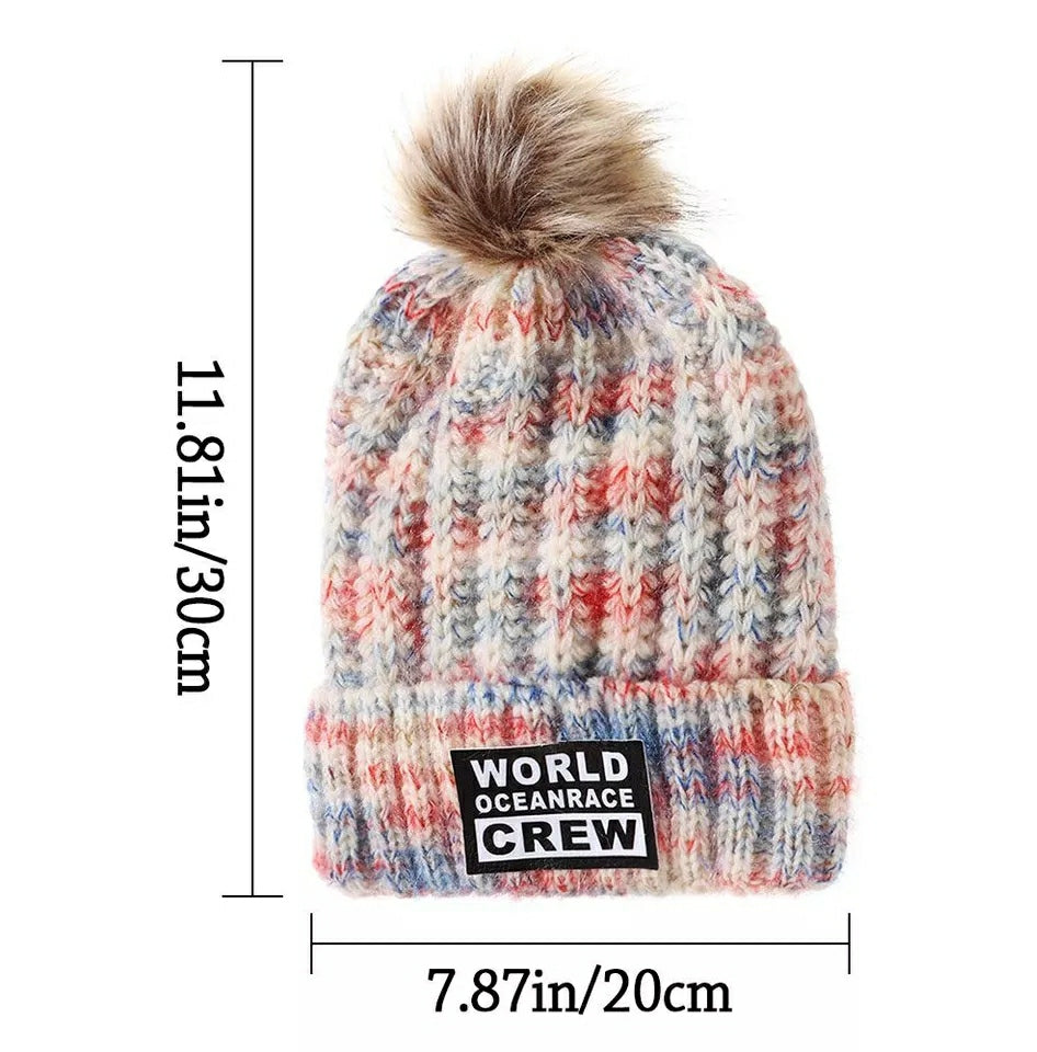 GORRO MATIZADO CON POMPON