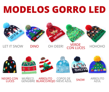 GORRO LED NAVIDEÑO